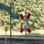 Bahnübergang auf Rügen bei Lanken-Granitz